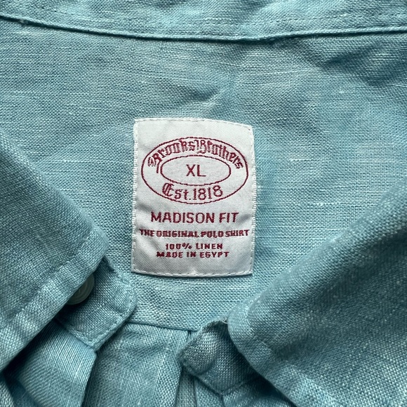 EUC Brooks Brothers Madison Fit Linen Button down Shirt - Picture 2 of 2